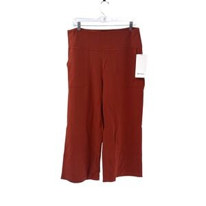 Lululemon Pants Align Wide Leg Crop Women 18 Dark Terracotta Brown High Rise New